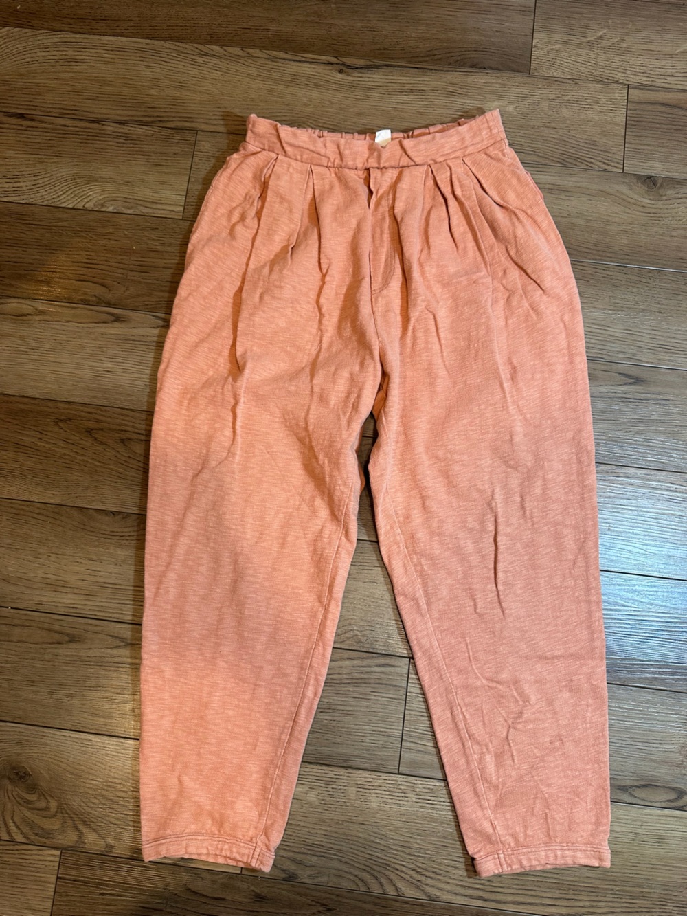 Free People Peach Pleated Waist Joggers